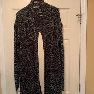 Plus size long sleeve grey split back sweater